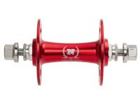 Втулка NOVATEC 5-325937 Singlespeed/Fixie алюм. перед. 32отв. гайки ось М9х140мм красная.