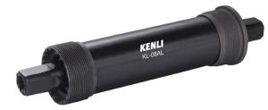 Каретка-картридж KENLI KL-08AL, промподшипники, чашки стальные, SQR, 68 мм, 165 мм, FAT Bike (1BS300