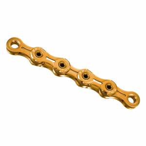 Цепь 5-303562 X10EL Ti-Ni Gold 1/2x11/128 10ск. 114 звеньев, облегч EL-extra light,  золотистая KM