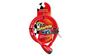 Велозамок TRIX Champion детский, трос стальной, с ключами 12×800мм