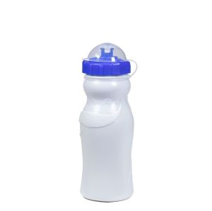Фляга TRIX 600 мл, защитная крышка, LDPE, сине-серая