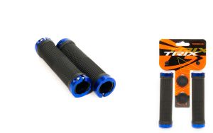 Грипсы TRIX GRTX-201-BLACK-BLUE резиновые