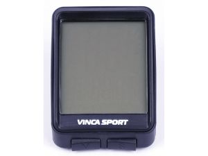 Велокомпьютер 12 функций V-1507 беспроводной. черный с черным Vinca Sport
