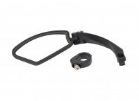 Зеркало 6-080 эллипт. плоское 2 степ. своб. кольц. крепление алюминий черное