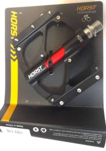 Педали HORST 00-170860 алюм. H26 ось Cr-Mo с 2-мя герм. промподш. + 1 DU черные