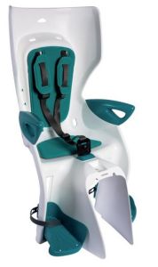 Детское велокресло BELLELLI Summer на багажник, белое с бирюзовой вставкой