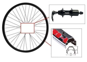 Колесо задн.28"SHINING A-M4CSW(KT-AYER)19/32H/QR/8-10sp/AV