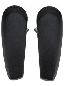 Рога с логотипом (пара) чёрные, алюм., торцевое крепление, 22.2*80мм. инд.уп. Vinca Sport VBE 13