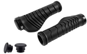Грипсы 130 мм, 130 мм, Side Lock Alu, эргономичные с барендами SZ-073 FORWARD Full Black (УТ00032360