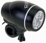 Фара 7д. повыш. ярк./4ф. с линзами с батар. черная M-WAVE