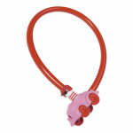 Велозамок ABUS трос 4мм, ключ, Машинка My first ABUS 1505/55см, 200гр, розовый