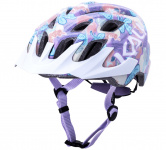 Шлем KIDS CHAKRA YOUTH Flora Prp 21отв. 52-57см 245г. цветы, розово-белый, CF. KALI
