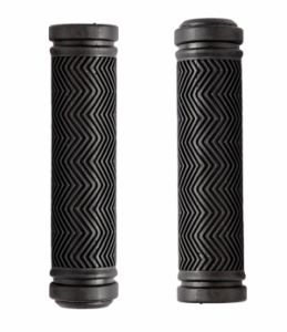 Грипсы резиновые черные с заглушками , длина 120 мм H-G 37