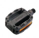 Педали Wellgo LU-P20 с отражат. детские резьба 1/2 черные  пласт.  6-14120