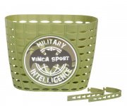 Корзина детская 220х140х130мм на руль, 12-14, Милитари, зеленая