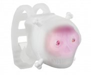 Фонарь 5-220604 "маячок" передний "череп" 2д разноцв./2ф резин. с батар. белый (40) VENTURA