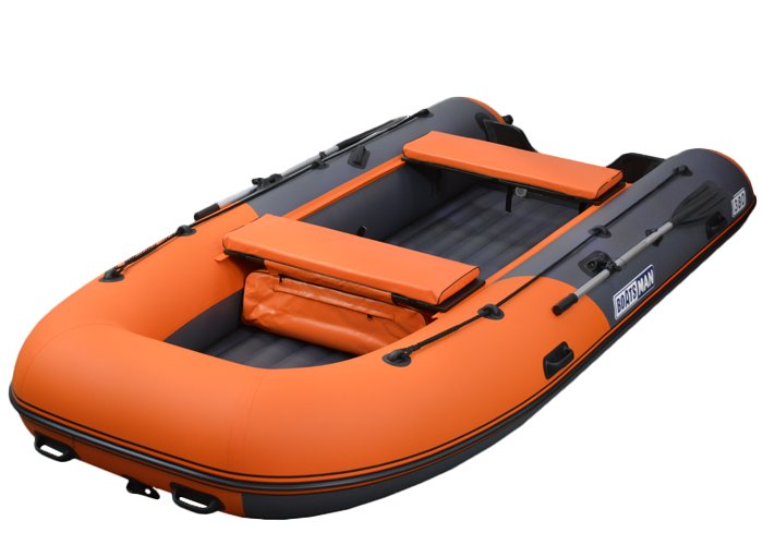 Надувная лодка BOATSMAN BT380A цвет графитово-оранжевый