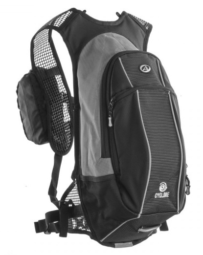 Рюкзак спорт. CYCLONE X8 V=9л 590г, 50х20см, Nylon 200D + желтый чехол от дождя AUTHOR