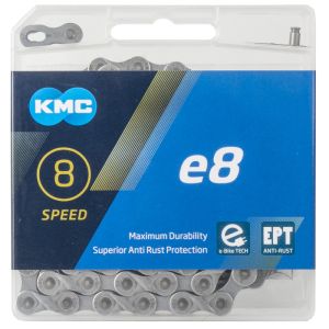 Цепь KMC e8 EPT EcoProTeQ 8 ск., 122 зв., с замком, с антикор. покр., для E-Bike