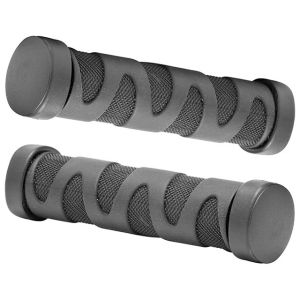 Грипсы XH-G57BL 130 мм с кольцами алюм. чёрные