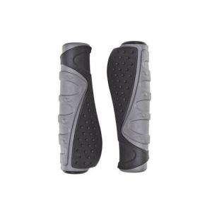 Ручки .CL301 на руль 3-477 резиновые 130мм зргоном. 2-х компонент. черно-серые CLARKS