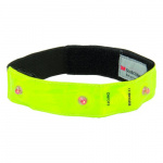 Лента светоотражающая на руку/ногу с 4 диодами и батарей, желтая 5-120908