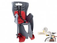 BELLELLI Сидение заднее Little Duck Relax, тёмно-серое с красной вставкой, до 22кг