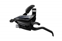 Манетка с тормозной ручкой Shimano Tourney, EF500, лев, 3 скорости, цвет черный ESTEF5002LSBL