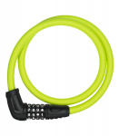 Велозамок тросовый с кодом ABUS Numerino 5412C/85см, трос 12мм, класс защиты 3/15, 300гр, лайм