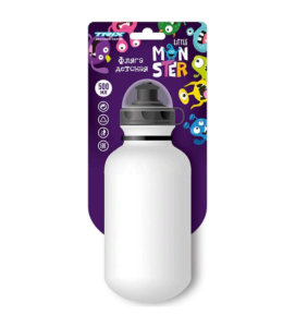 Фляга TRIX Little Monster детская, 500 мл, защитная крышка, LDPE
