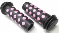 Ручки 8-33455021 на руль детские AGR Junior R20 102мм резин. с торц. защитой черно-розовые AUTHOR