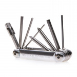 Набор 6-190262 универ складн шестигр YC-262 2/2.5/3/4/5/6/8мм плоск отвертка T25/T30 серебр BIKEHAND