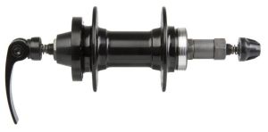 Втулка задняя (32H/QR/disk/135mm), промподшип., под трещетку, черная