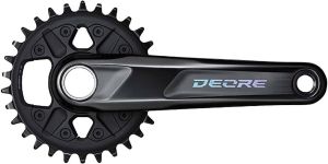 Система SHIMANO DEORE FC-M6100-1, 175 мм, 30Т, интегрированный вал, для 1x12 ск.