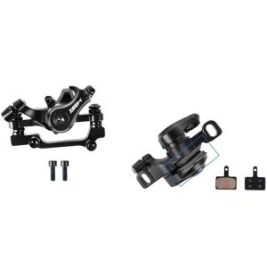 Тормозной калипер механический ZEEM с адаптером F-160/R-140 и колодками RB-D21