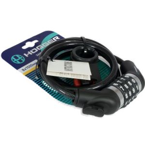 Велозамок HOGGER тросовый, кодовый, 1500мм