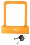 Замок "скоба" вело/универс. U-образн. 175х205мм 8гран. прут. 16мм СИЛИКОНОВЫЙ ОРАНЖ. M-WAVE