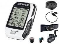Велокомпьютер SIGMA ROX GPS 11.0 set вкл. датчики скорости/каденса с магнитами и пульса, белый