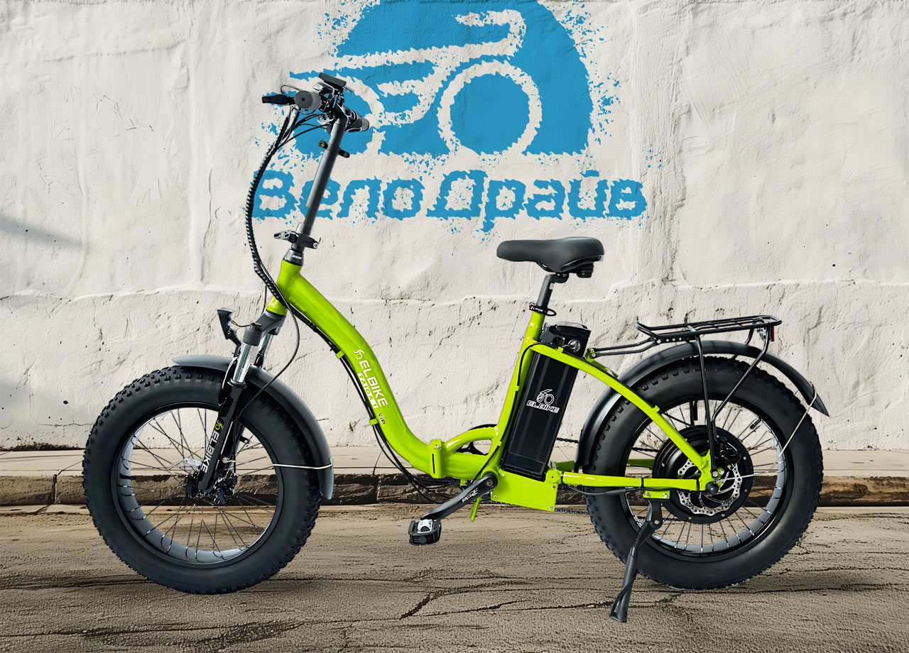Электровелосипед ELBIKE Taiga 1 Vip C31 500W 48V 13Ah, зеленый