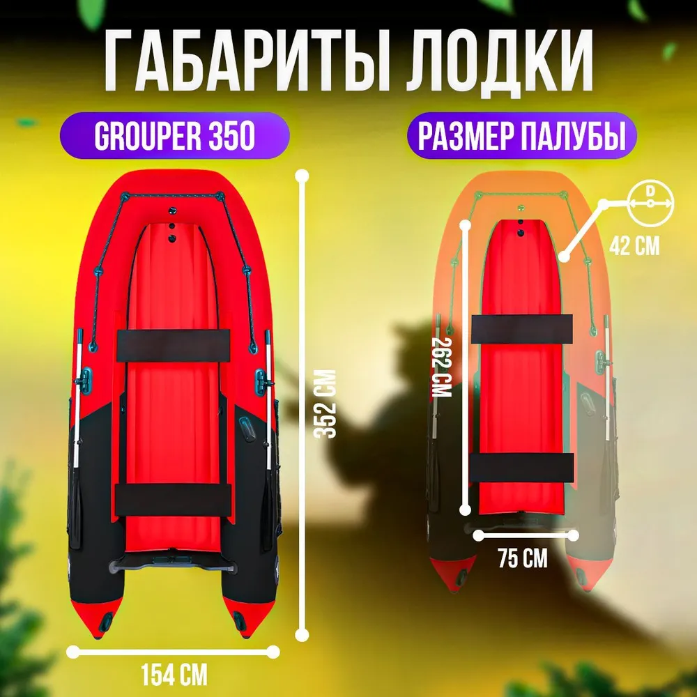 Надувная лодка НДНД GROUPER 350