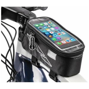 Сумочка/чехол+бокс M-WAVE на раму д/смартфона XL увелич., влагозащ., черная