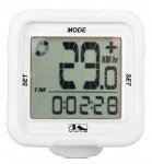 Велокомпьютер M-WAVE 14ф-ций беспровод. цифр. темпер. силикон. сменный корпус белый 5-244711