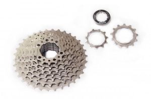 Кассета 9ск. 00-180864 сталь 9х11-46T IG/HG без уп. серебристо-черная CS-M5009C SUGEK