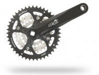 Шатуны SunRace под квадрат 22/32/44Tх175мм, алюминий, чёрные, 9 ск.