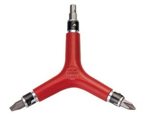 Ключ 6-800204  шестигранный тройной с битами 3/4/5/6/+/- 6-in-1 Y Wrench. 74A1 IceToolz NEW