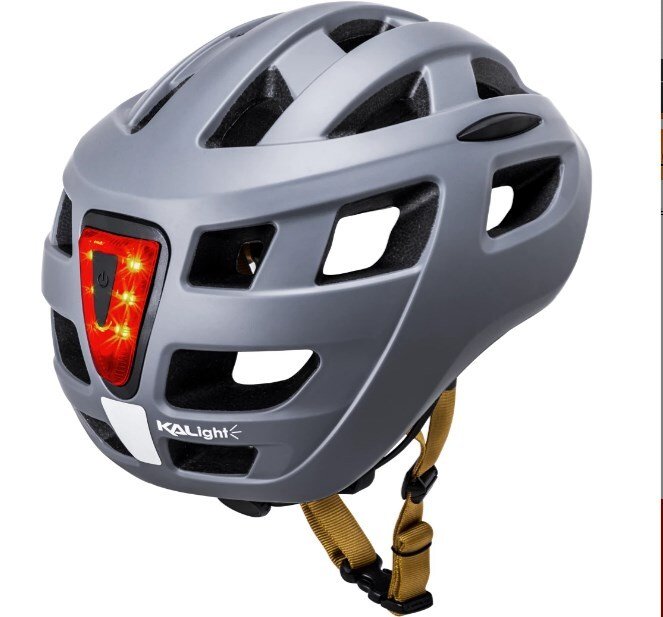Шлем URBAN/CITY/MTB с фонариком CENTRAL Sld Mat Gry 19отв. KALI