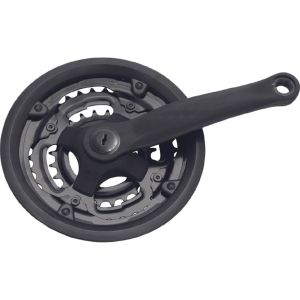 Комплект шатунов (система) 170 мм, 42/34/24Т, 9/16, стальные шатуны, с пластик. защитой звезд, PC03