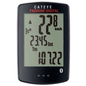 Велокомпьютер CAT EYE Padrone Digital 11 функций, беспроводной, bluetooth, черный