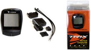Велокомпьютер TRIX XD-B18-L беспроводной, 18 функций, черно-белый