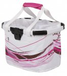 Сумка 5-122382 на руль склад. алюм. каркас V=20л б/съемн. с ручками+защ от дождя бело-розовая M-WAVE